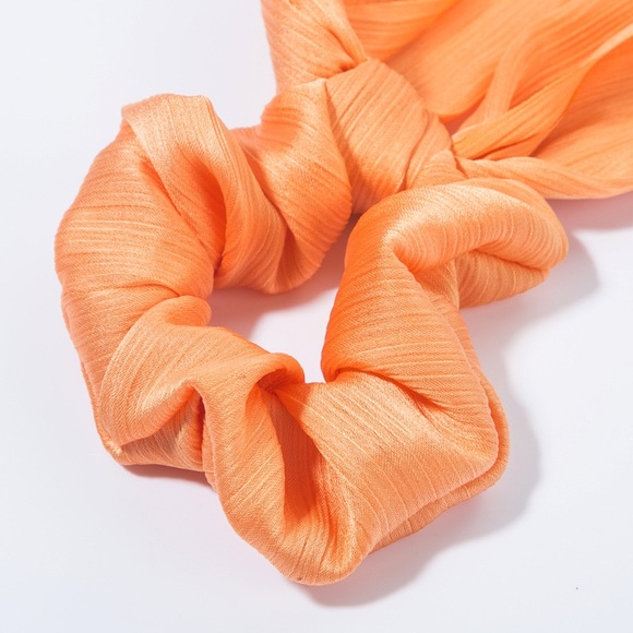 Boho Scrunchie Bow Ribbon Hair Scarf Hairbow - Picture 4 of 5